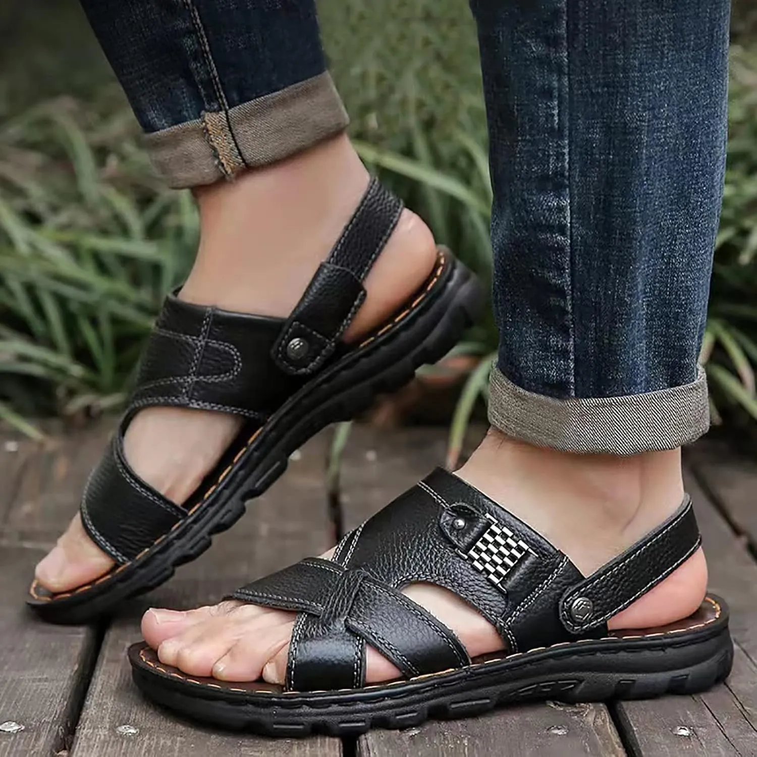 Mens Sandals Sandal for Men Mens Beach Sandals Beach Summer Lightweight Non Slip for Indoor and Outdoor Sandal
