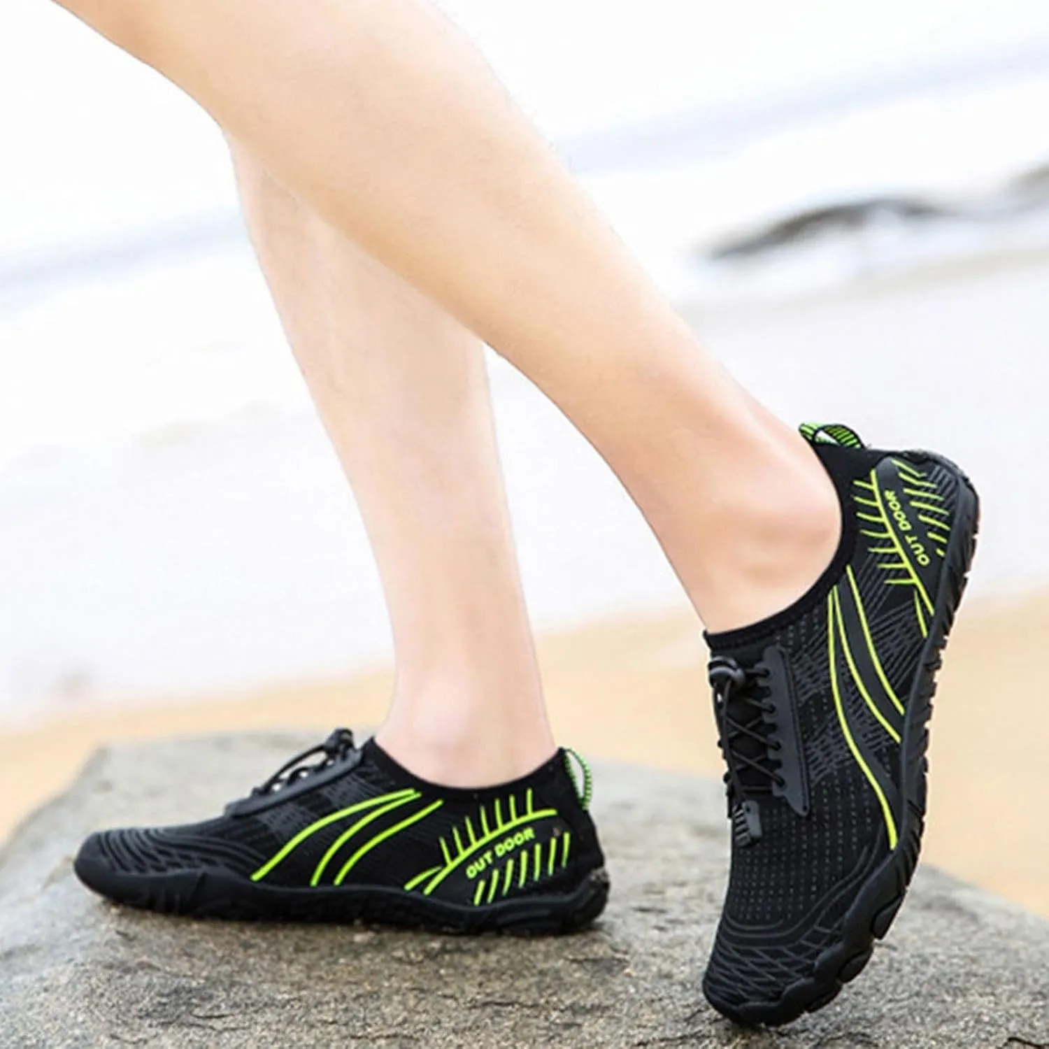 Mens Womens Water Shoes Barefoot Quick Dry Aqua Beach Swim Pool Shoes Lightweight Outdoor Sports Hiking Surf Yoga Exercise Footwear