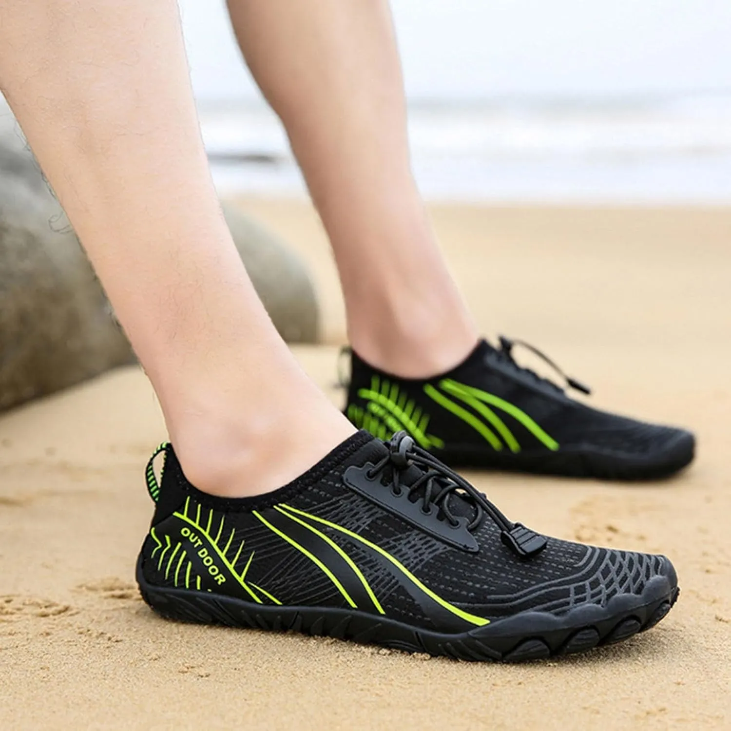 Mens Womens Water Shoes Barefoot Quick Dry Aqua Beach Swim Pool Shoes Lightweight Outdoor Sports Hiking Surf Yoga Exercise Footwear