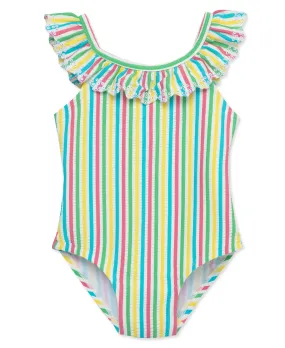 Multi Stripe Toddler Swimsuit (2T-4T)