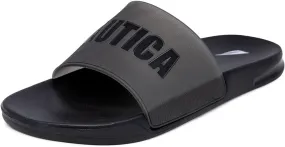 Nautica Men's Slide Sandals – Comfortable Slip-On Pool & Beach Shoes with Cushioned Footbed for Casual Wear