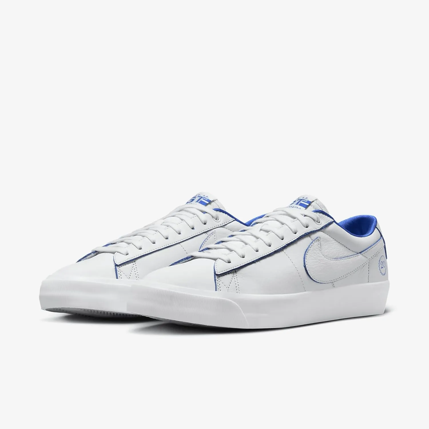 Nike SB Blazer Low Pro GT Premium Men's Skateboarding Shoes (FZ1300-100, Summit White/White)