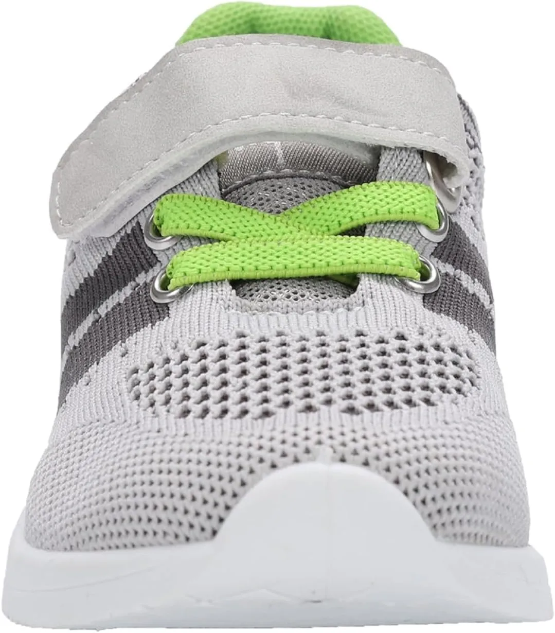 Oomphies Wynn Boys Athletic Sneakers  Breathable Knit Upper, Hook & Loop Closure, Cushioned Insole & Lightweight Design