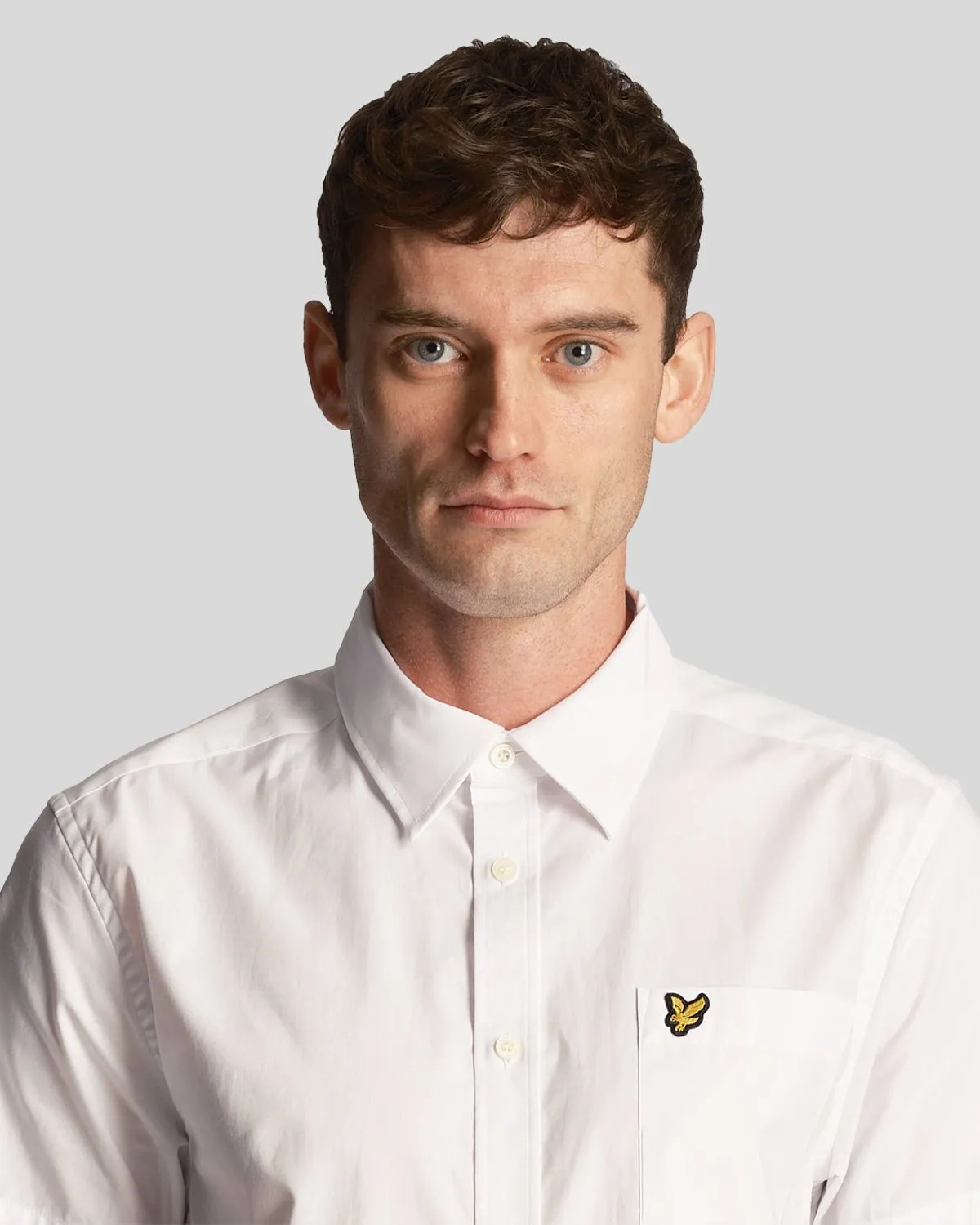 Plain Poplin Short Sleeve Shirt