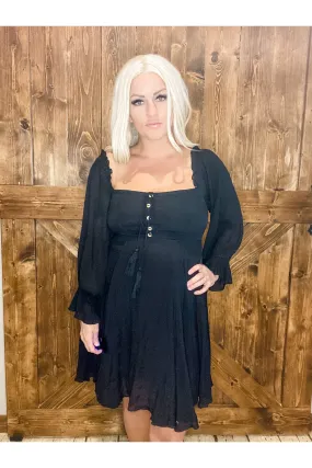 Ruffle Sleeve Dress