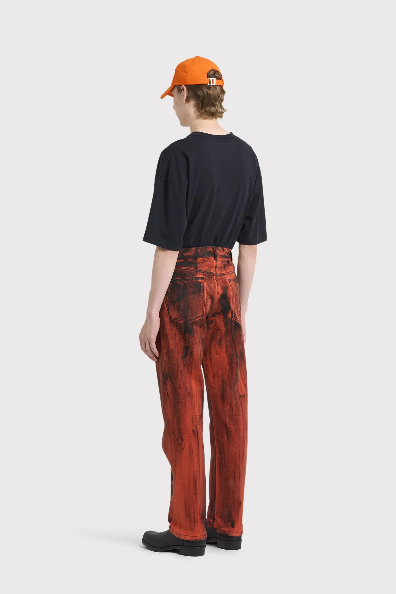 SIDE DENIM DYED PAINT ORANGE