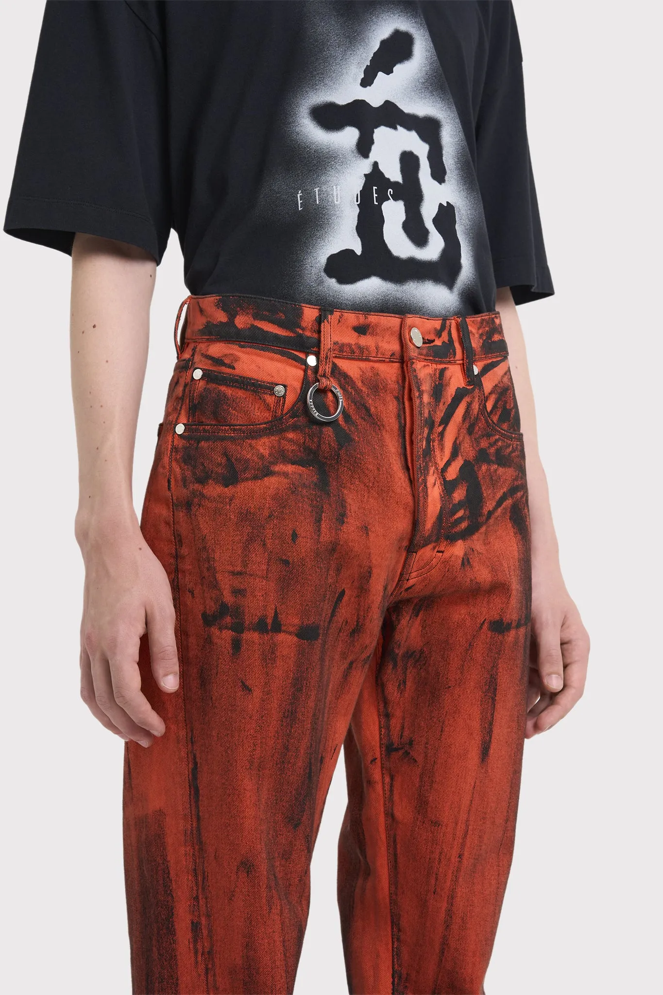 SIDE DENIM DYED PAINT ORANGE
