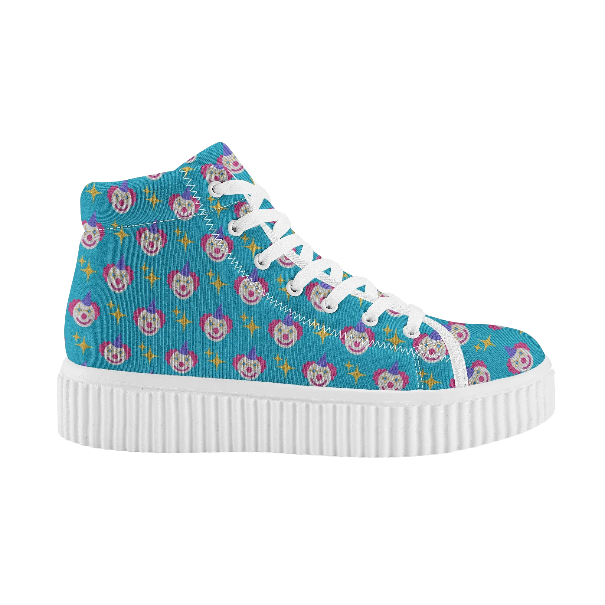 Sparkle Clown Women's High Top Platform Sneakers