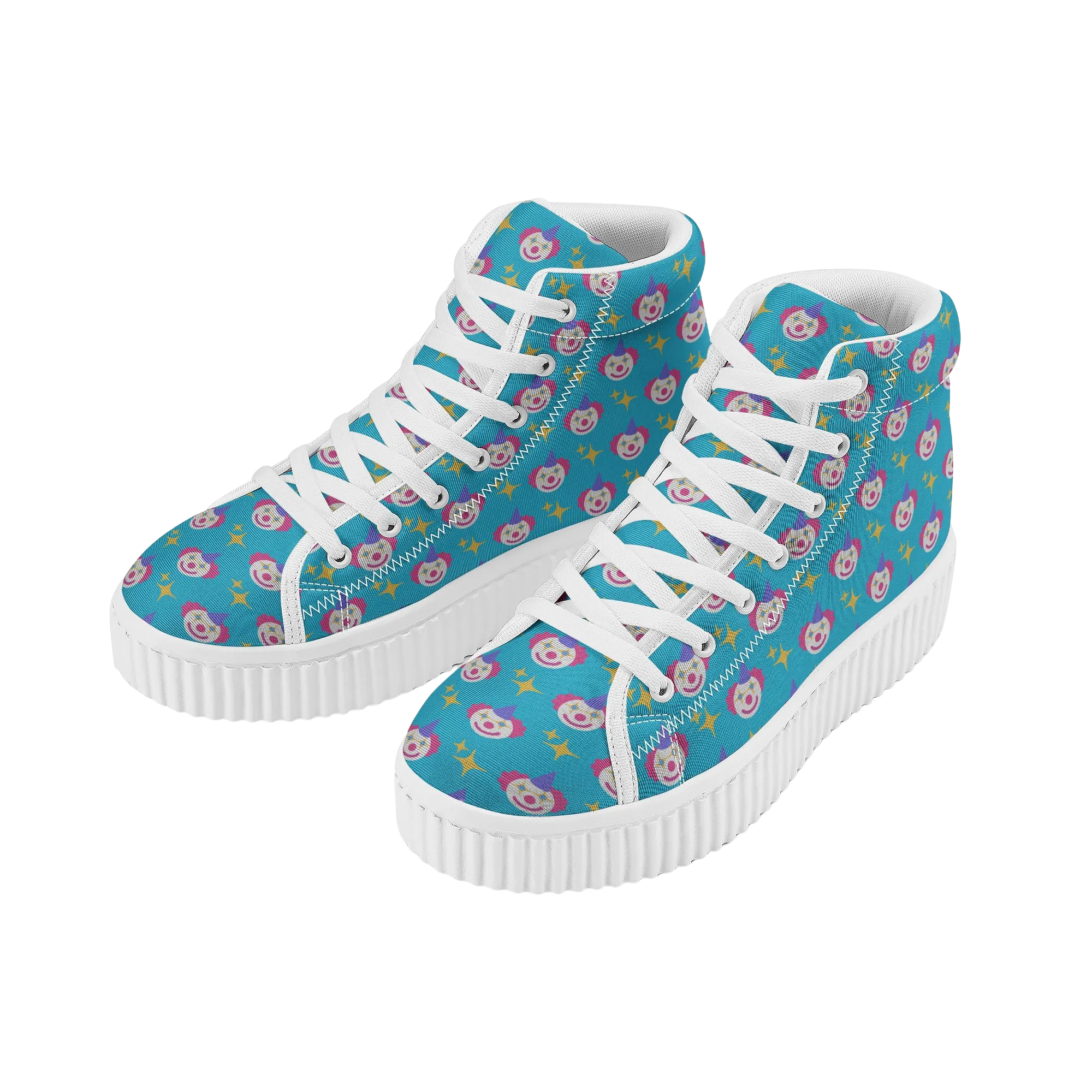 Sparkle Clown Women's High Top Platform Sneakers