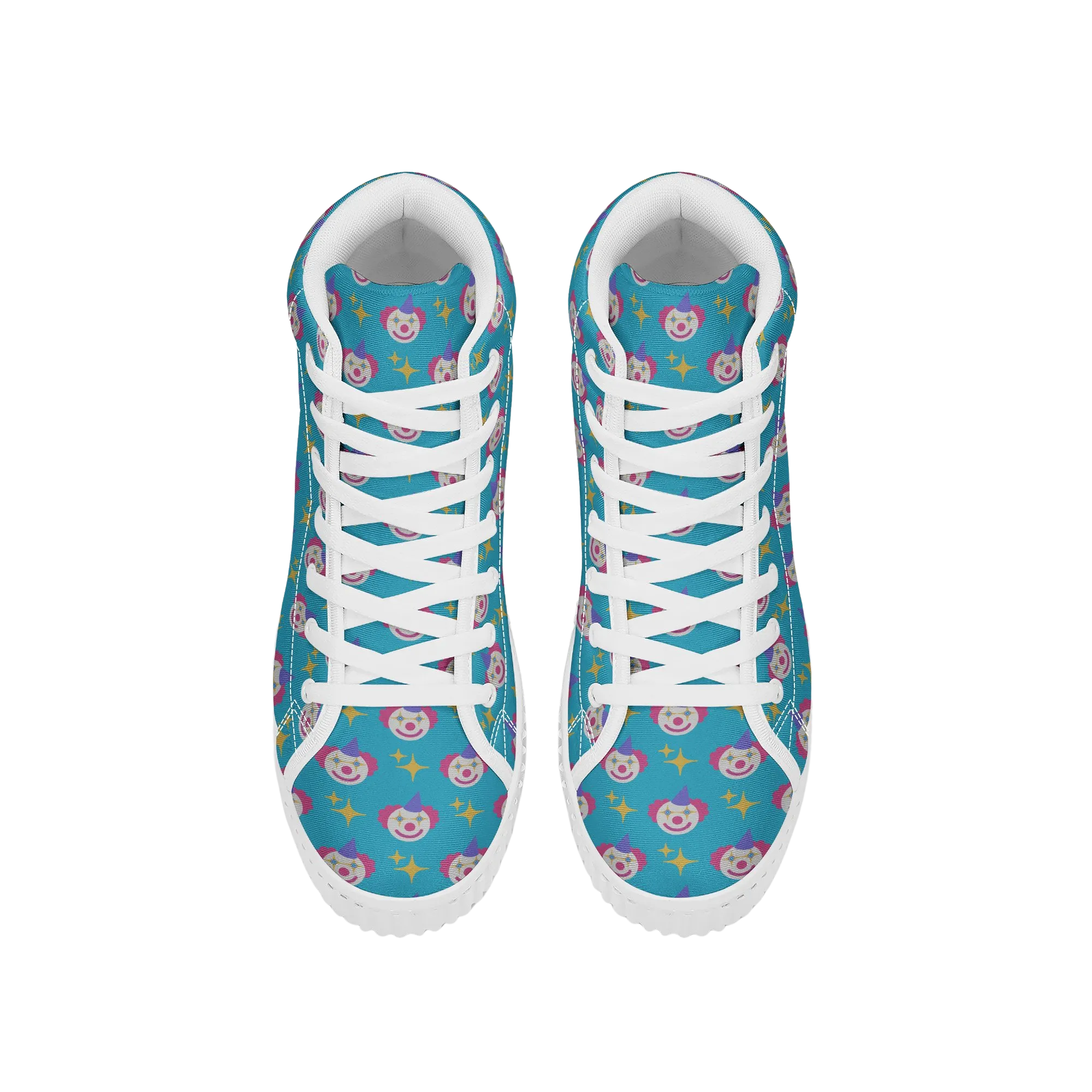 Sparkle Clown Women's High Top Platform Sneakers