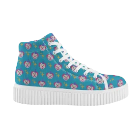 Sparkle Clown Women's High Top Platform Sneakers