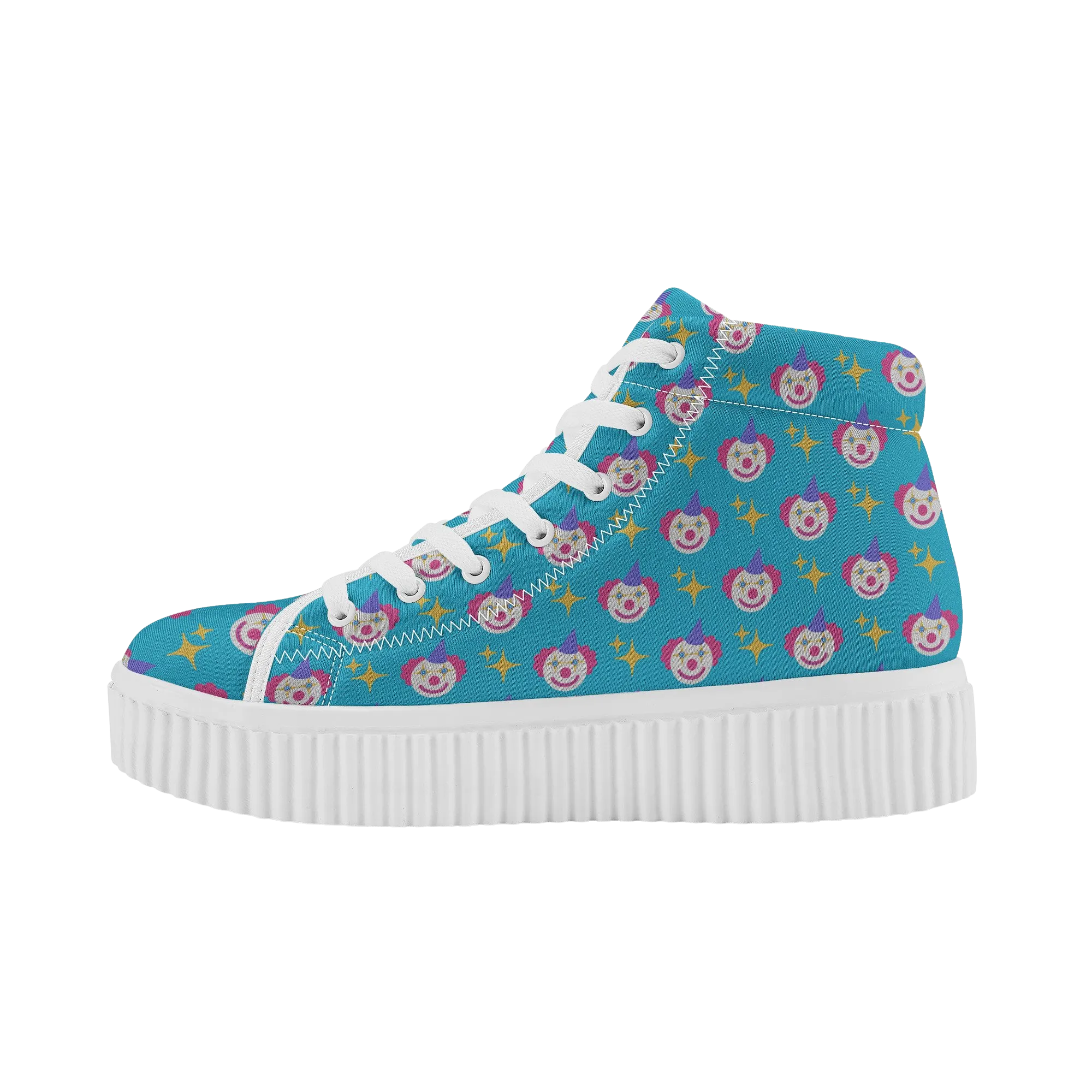 Sparkle Clown Women's High Top Platform Sneakers