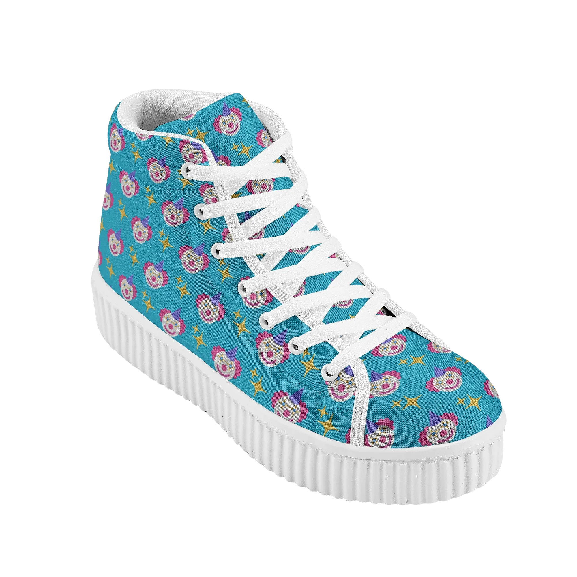 Sparkle Clown Women's High Top Platform Sneakers