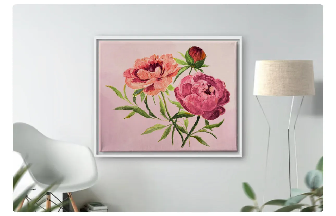 Sweet Peonies Watercolor Print