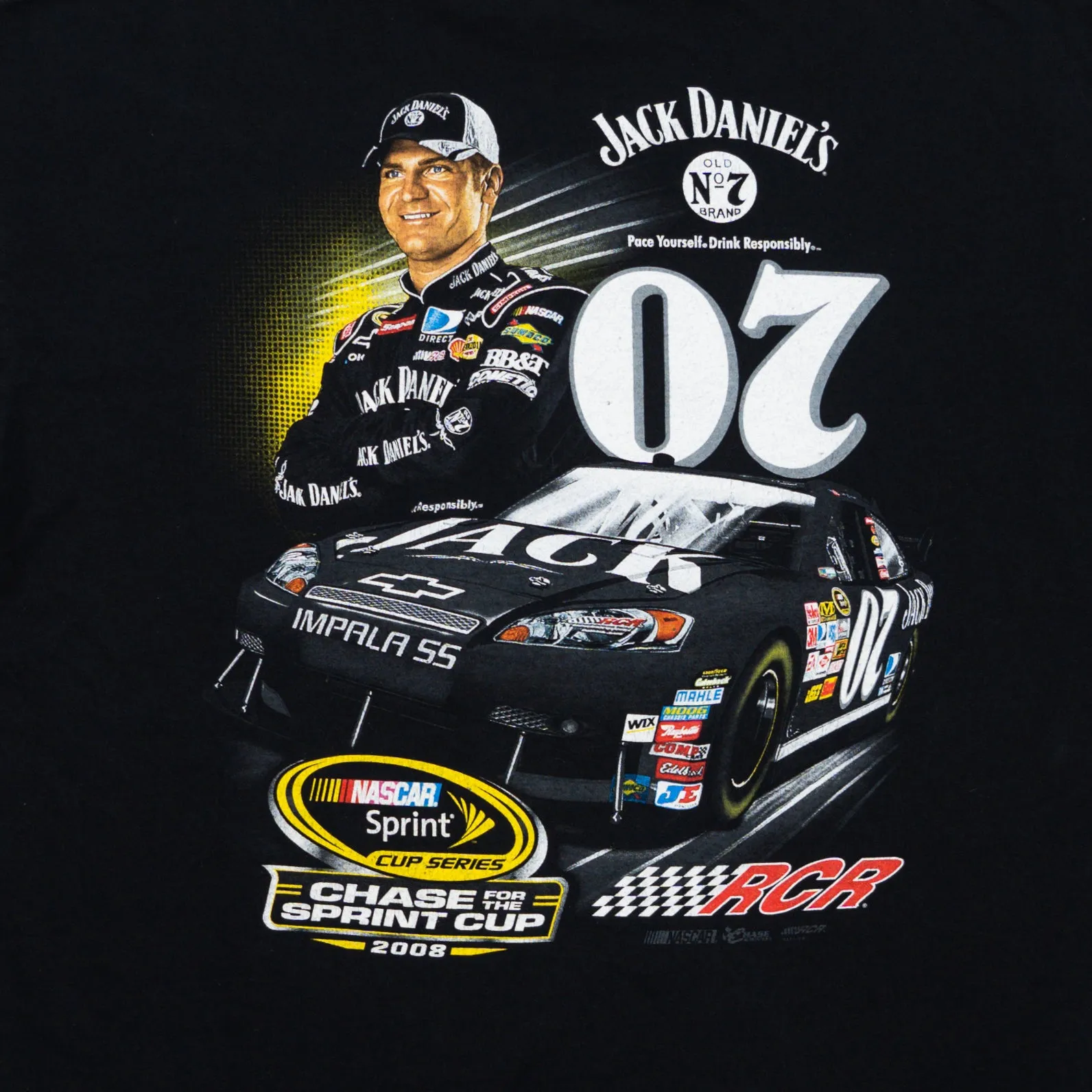 Vintage '08 Nascar x Jack Daniels #55 Racing Tee (L)