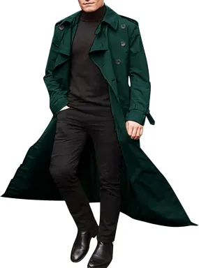 Windbreaker Jackets for Men Classic Loose Long Casual Trendy Solid Jacket