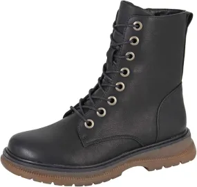 Womens Anneta 8 Eyelet Floral & Matallic Print Boots