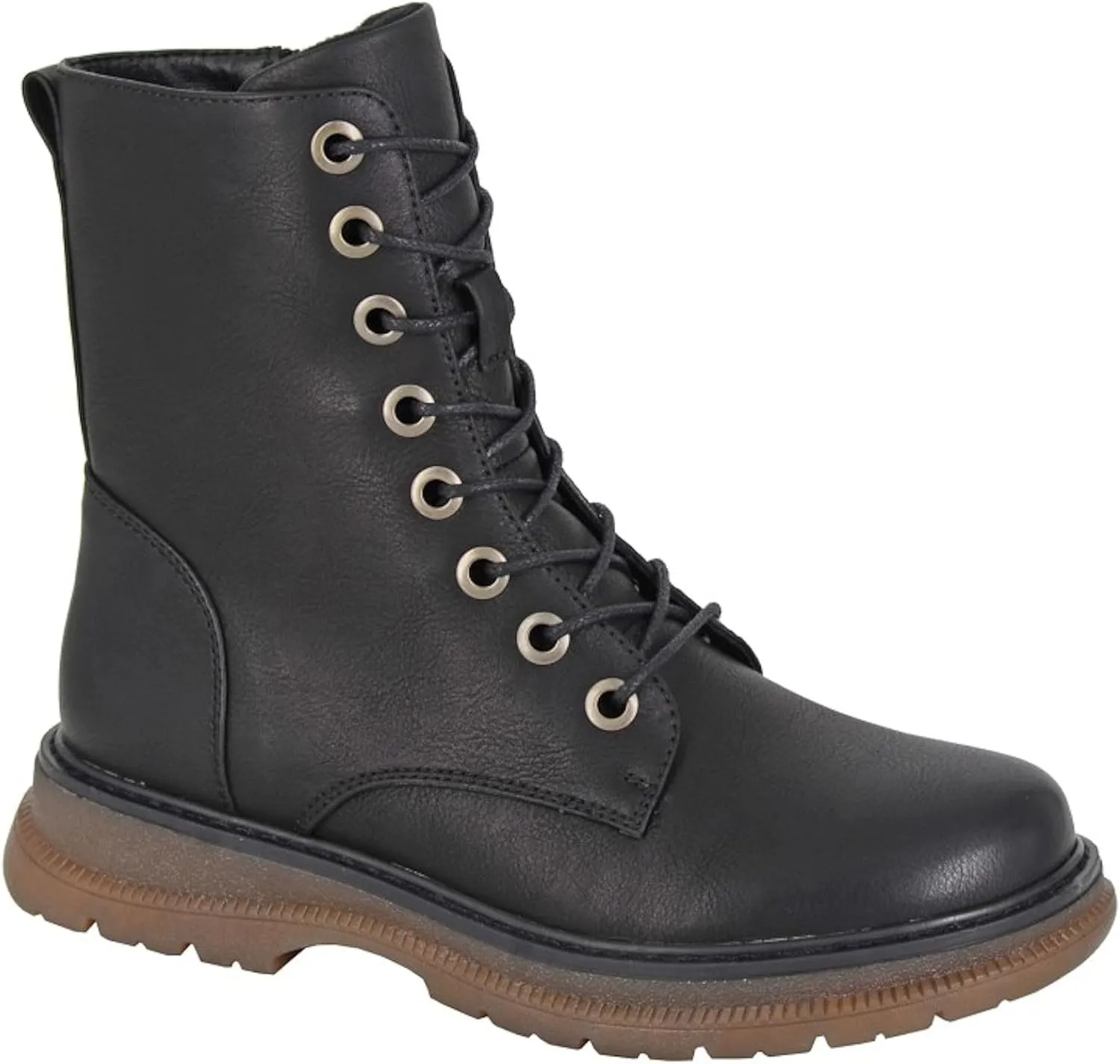 Womens Anneta 8 Eyelet Floral & Matallic Print Boots